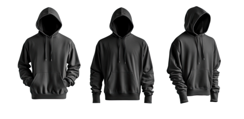 Dark Gray Hooded Sweatshirts
