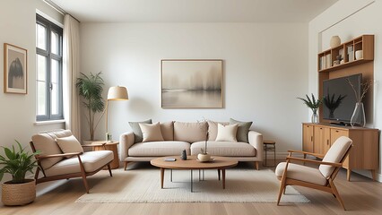 modern living room with fireplace