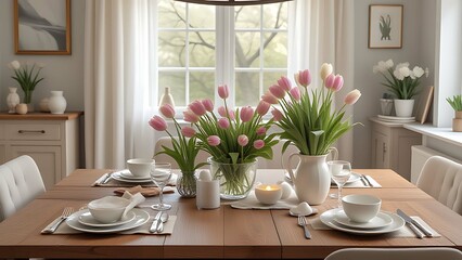 Fototapeta premium table setting for a dinner