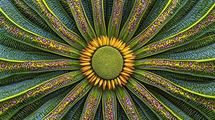 Radiant botanical display of nature's unique geometry and textures