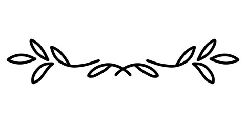 Borders set. Floral dividers, doodle style isolated decorative elements. Wedding cards, posters and banners design. Flowers leaves and ornament. Calligraphic underline. Curve separator, vector set