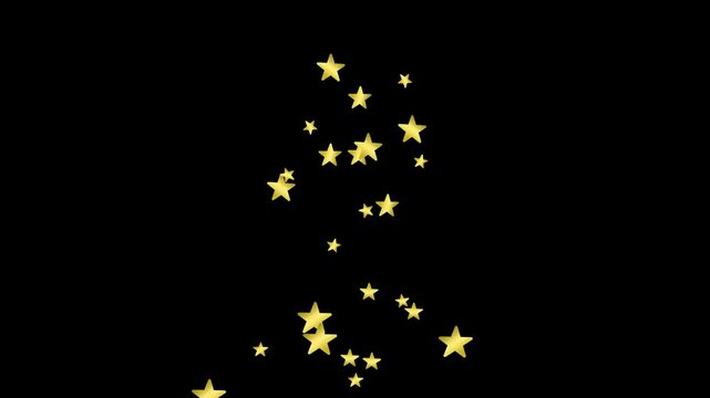 golden stars on black background