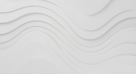 Obraz premium Waves of White Elegance