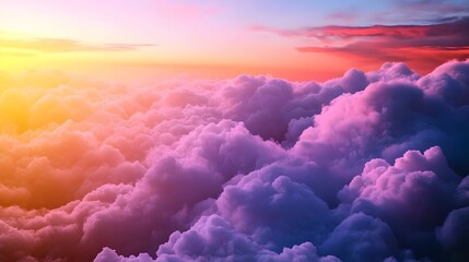 Celestial clouds in the sky