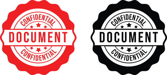 Obraz premium Confidential document stamp sign. Stamp with the words confidential document. Modern stamp isolated. Stamp sign vector.