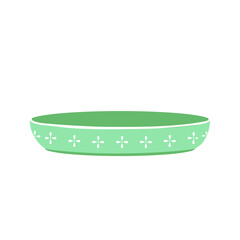 green pattern plate