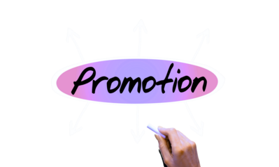 Handwritten promotion text and transparent background.