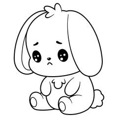 The rabbit is not in the mood, for coloring