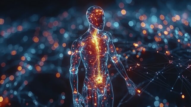 Human anatomy, digital illustration