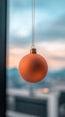 Orange Ornament for City Sunset View.