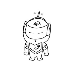 funny cartoon robot