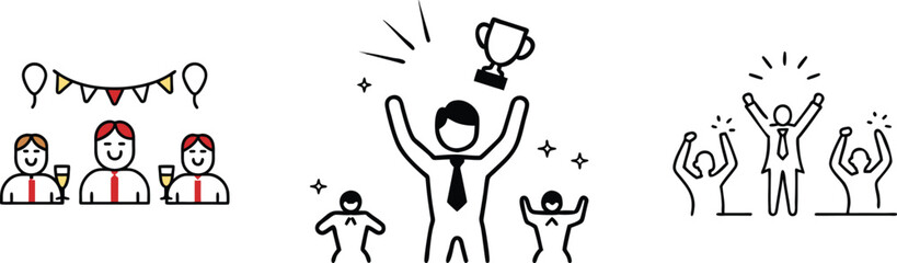 Celebrating Success Teamwork, Achievement, and Triumphant Victory