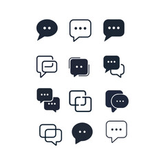 Chat Bubble Icon Set