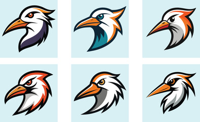 Obraz premium Avocet head mascot logo design vector