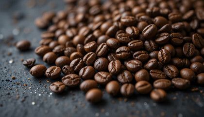 Obraz premium Roasted Coffee Beans CloseUp.