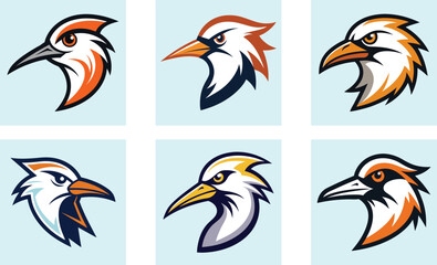 Fototapeta premium Avocet head mascot logo design vector