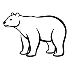 Fototapeta premium Polar bear silhouette set vector design big pack of illustration and icon Bear silhouette collection Creative illustration of bear logo icon design vector