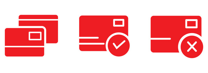 Obraz premium Credit card vector icon. Bank cards illustration.