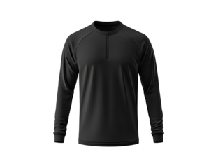 Dark gray, long-sleeve, zippered athletic top.  Features a mock neck and close-fitting design.  Ideal for sports, exercise, or casual wear