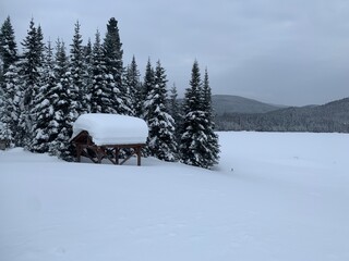 Heavy snow in Quebec, Canada
