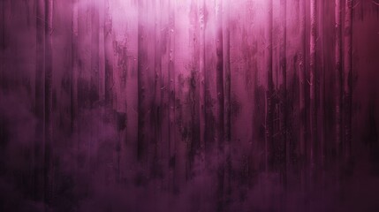 Misty, purple forest interior