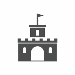 Minimalist Castle Vector Design.