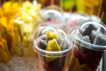 Fruit at night market in Bangkok 