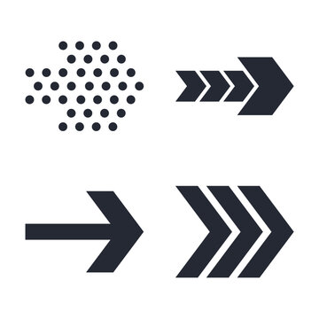 Set of arrows icon logo vector illustration. arrows pack symbol template for graphic and web design collection