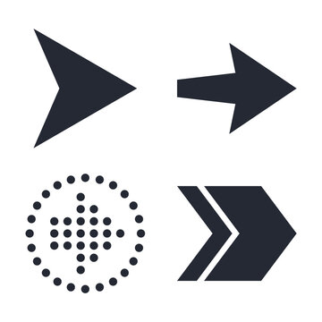 Set of arrows icon logo vector illustration. arrows pack symbol template for graphic and web design collection
