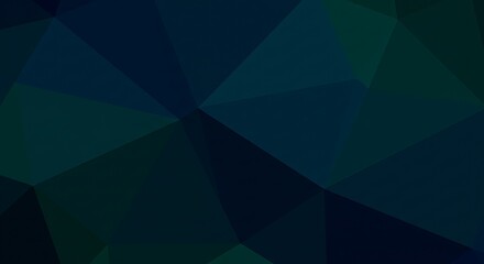 Obraz premium Geometric Polygonal Background with Dark Green and Blue Triangle Shapes