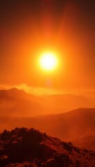 Shimmering heat haze rising from sun-baked earth, climate, hot