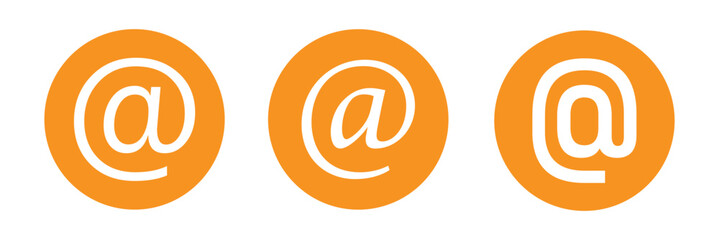 Email address icon flat red round button vector illustration on white background.