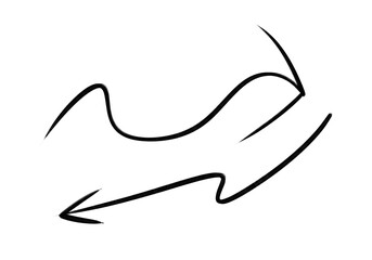 hand painting arrows, left, right, png