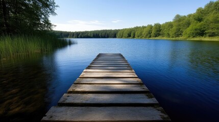Fototapeta premium Tranquil Lakeside Dock
