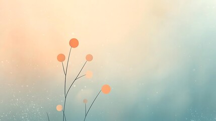 Pastel Plant with Soft Sunrise.