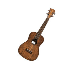Naklejka premium Playing ukulele on a transparent background musical instrument studio isolated view