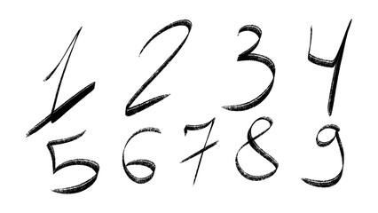 hand drawing numbers