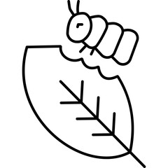 Caterpillar vector icon in line style