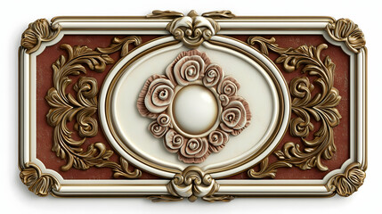 Ornate decorative wall panel with intricate, embossed floral design