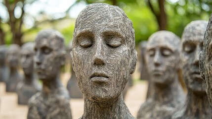 Obraz premium Incorporates human figures in various forms and expressions, often focusing on narrative or emotion.