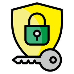 Security Key  Icon Element For Design