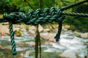 rustic rope in nature