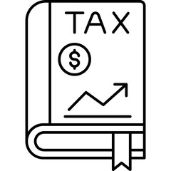 Finance Tax Book vector icon in line style
