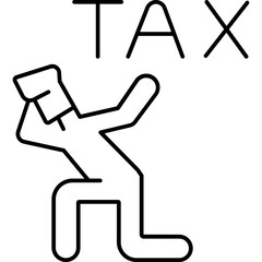 Heavy Tax vector icon in line style