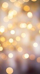 Obraz premium A blurred bokeh background with soft golden fairy lights, creating a magical and elegant ambiance