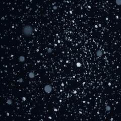 Fototapeta premium Silky white snow falls softly on dark night - Dark Night, Black, White