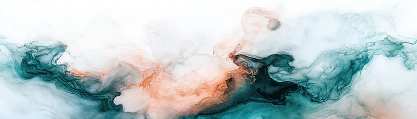 Obraz premium An abstract fluid watercolor artwork with mixed colors across the space