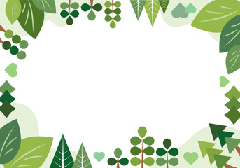 爽やかな緑のフレーム
