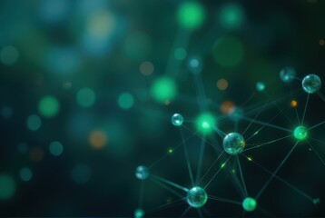 Obraz premium Abstract Network Connection, Global Communication, Technology Background