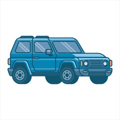 Modern SUV Car Vector Illustration
Flat Design Blue SUV Car,Stylish Off-Road Vehicle Vector,Cartoon Style SUV Car Clipart,Blue SUV Car Side View Vector,Minimalist Car Illustration for Design